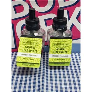 BBW Coconut Lime Breeze ENHANCED FRAGRANCE Wallflower 2 Refills